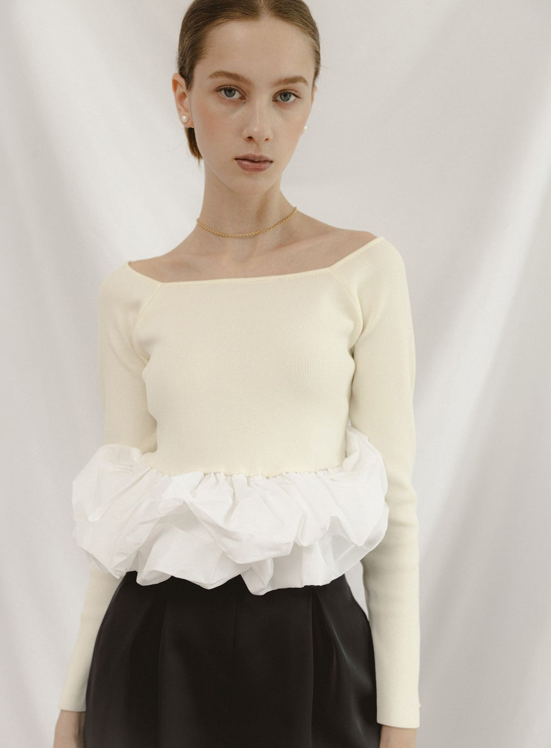 BEAMS SALON / เสื้อถักพัฟฟี่ 2WAY