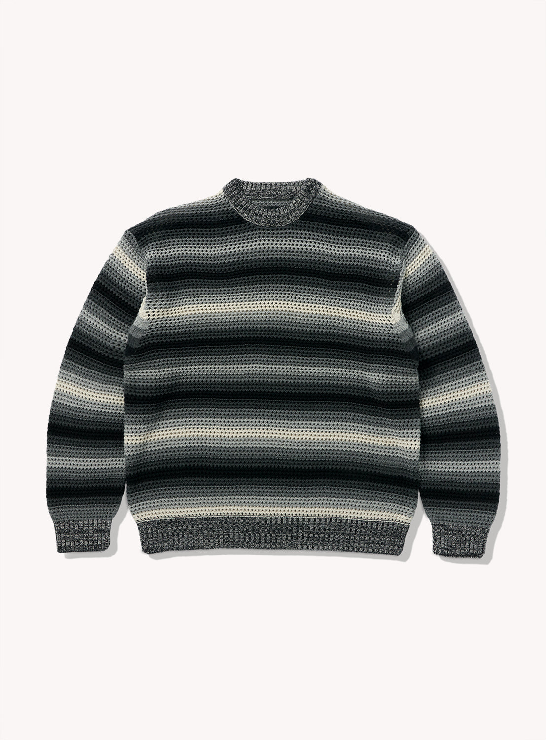 Mesh Border Crew Neck