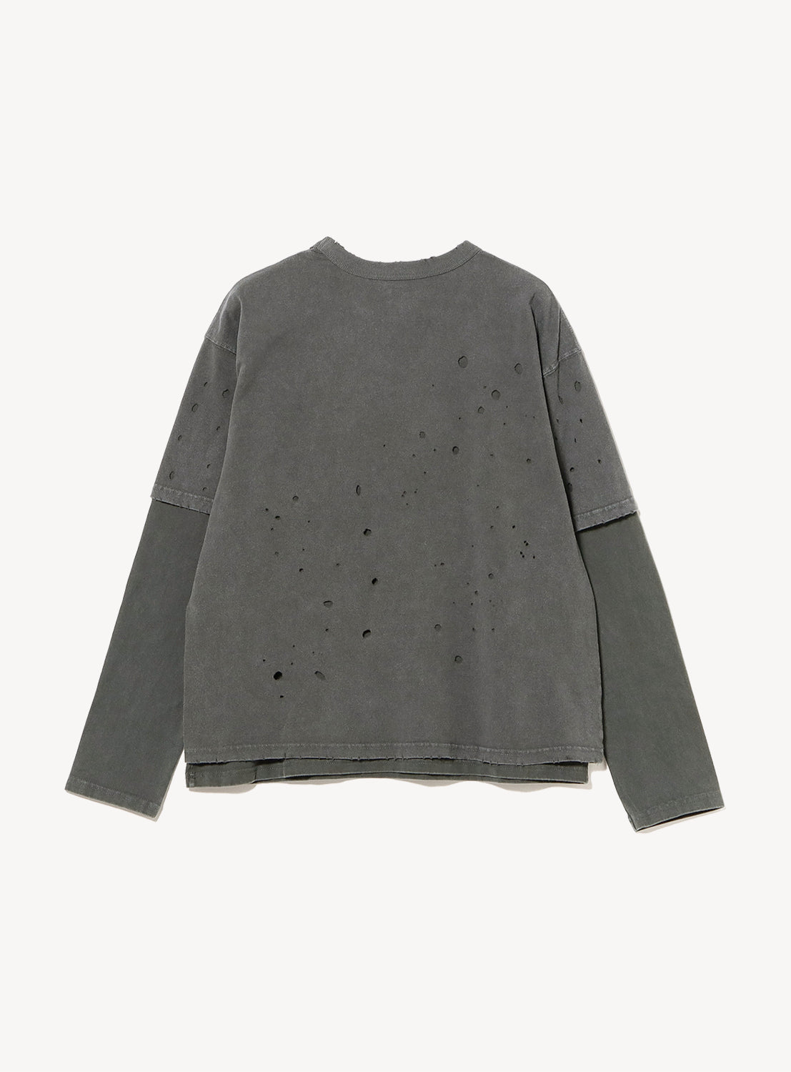 Layered Damage Long Sleeve T-Shirt