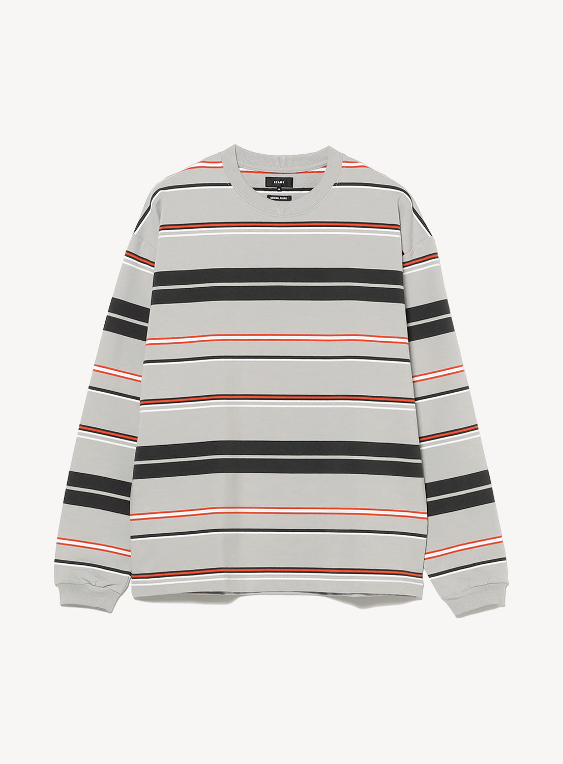 Multi-Stripe Crew Neck Wide Fit Sweatshirt
