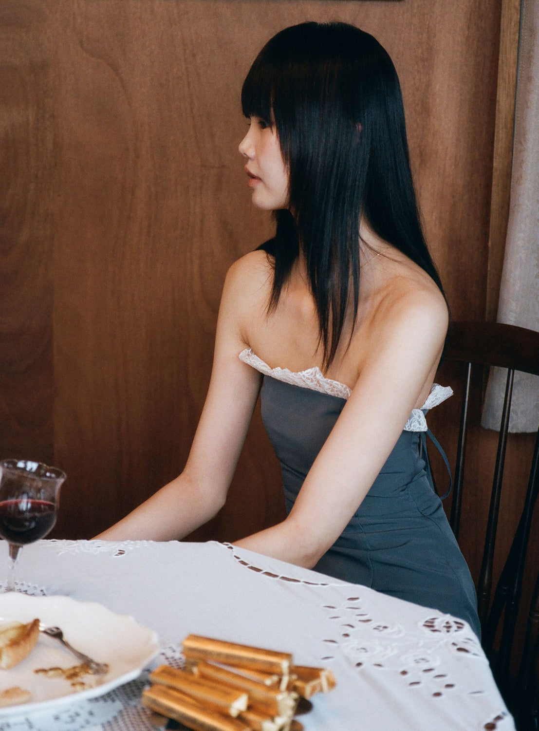 BEAMS SALON / ชุดเดรสคอร์เซ็ตลูกไม้