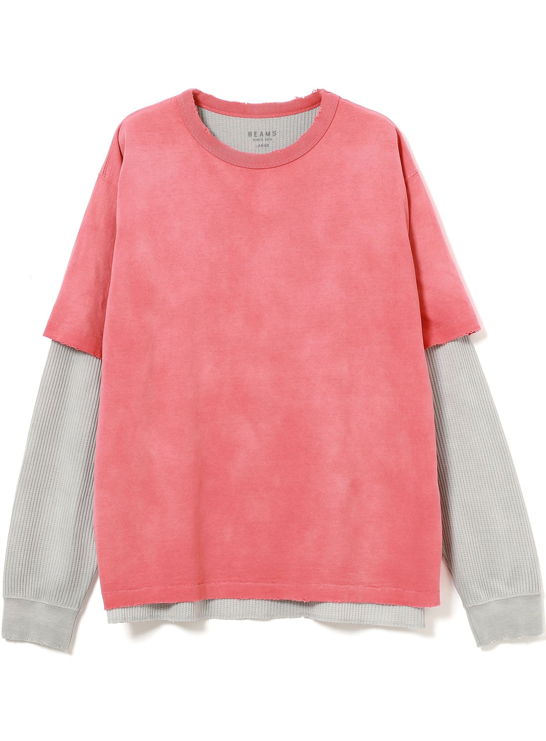 เสื้อยืดแขนยาวสไตล์เลเยอร์ สีเฟด