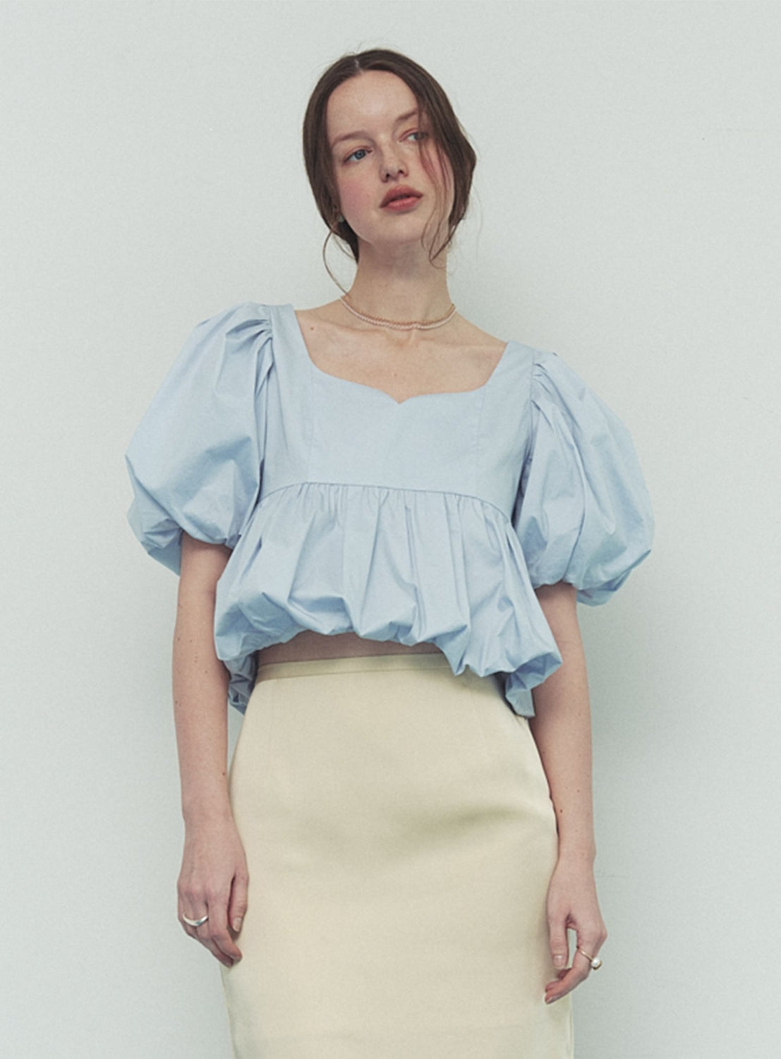 BEAMS SALON / เสื้อเบลาส์แขนพอง Romance