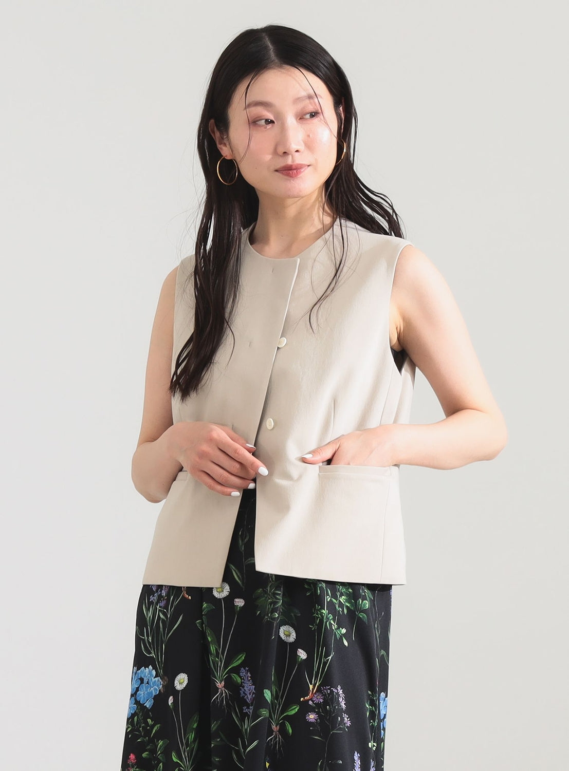 Oxford Fly Front Mini Gilet