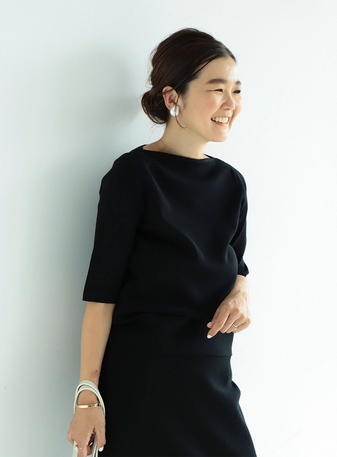 Simple Boat Neck Knit .M
