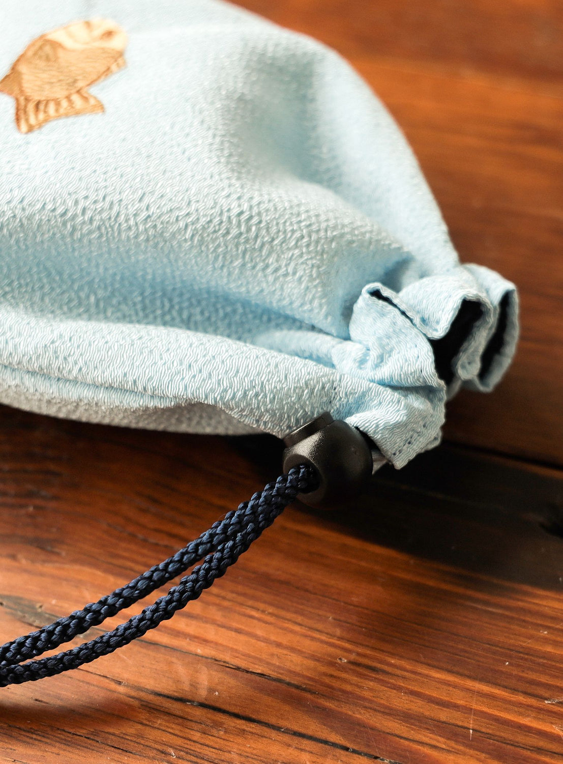 Wagashi Embroidered Drawstring Pouch