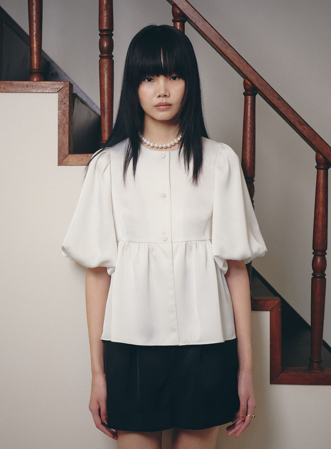BEAMS SALON / Silky Puff Blouse