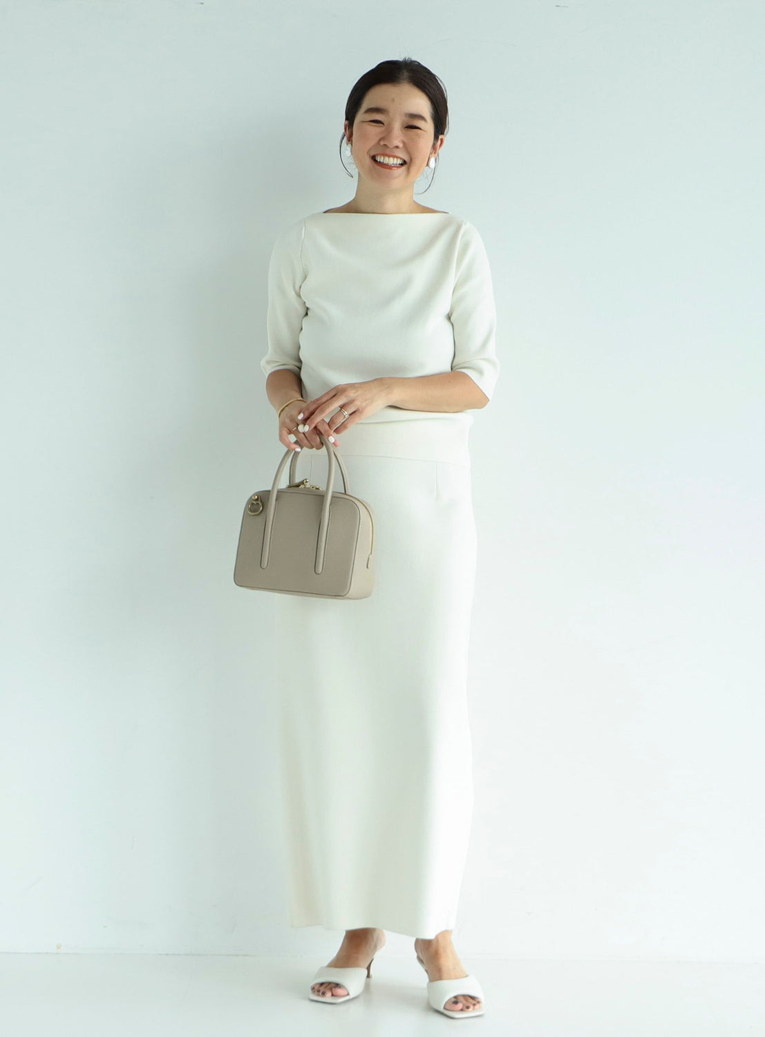 Simple Boat Neck Knit .M
