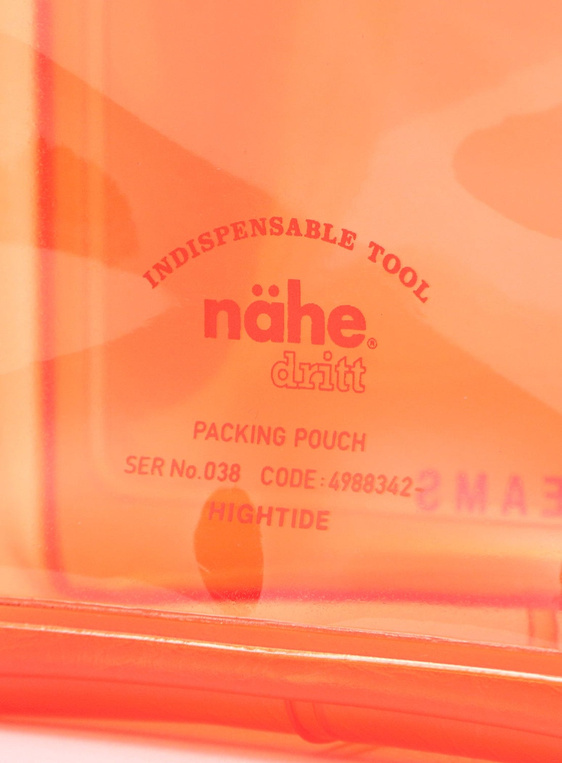 【Exclusive】nahe(R) / Clear Packing Pouch SS Orange