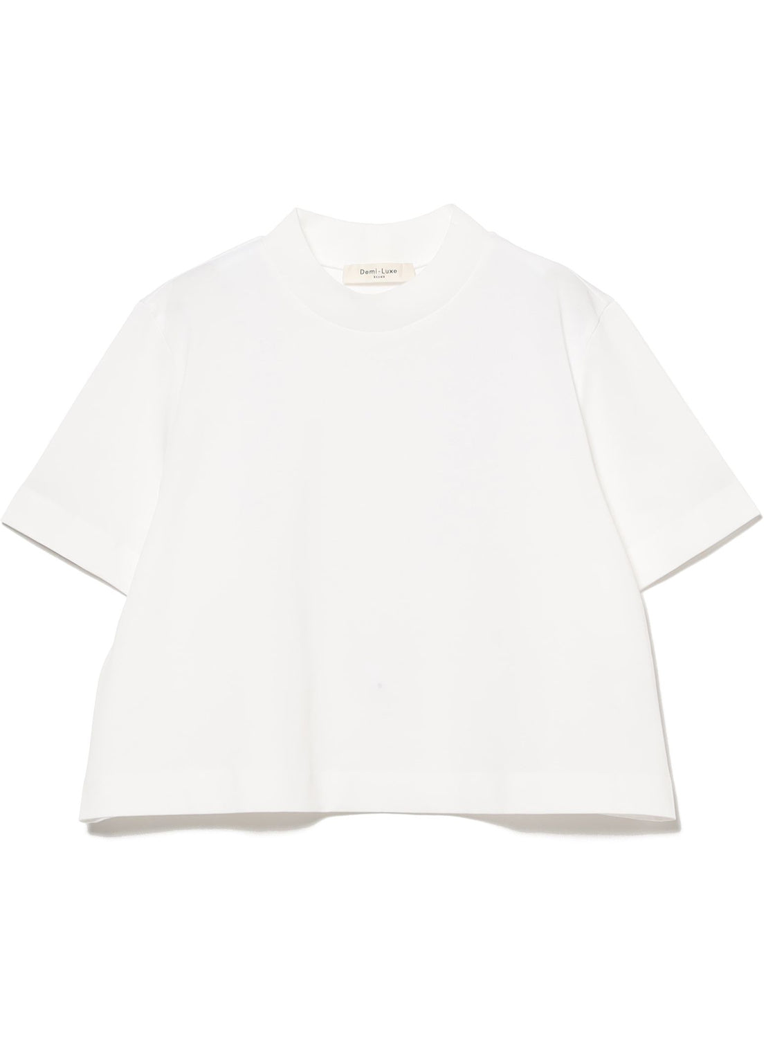 Mock Neck Cropped T-Shirt
