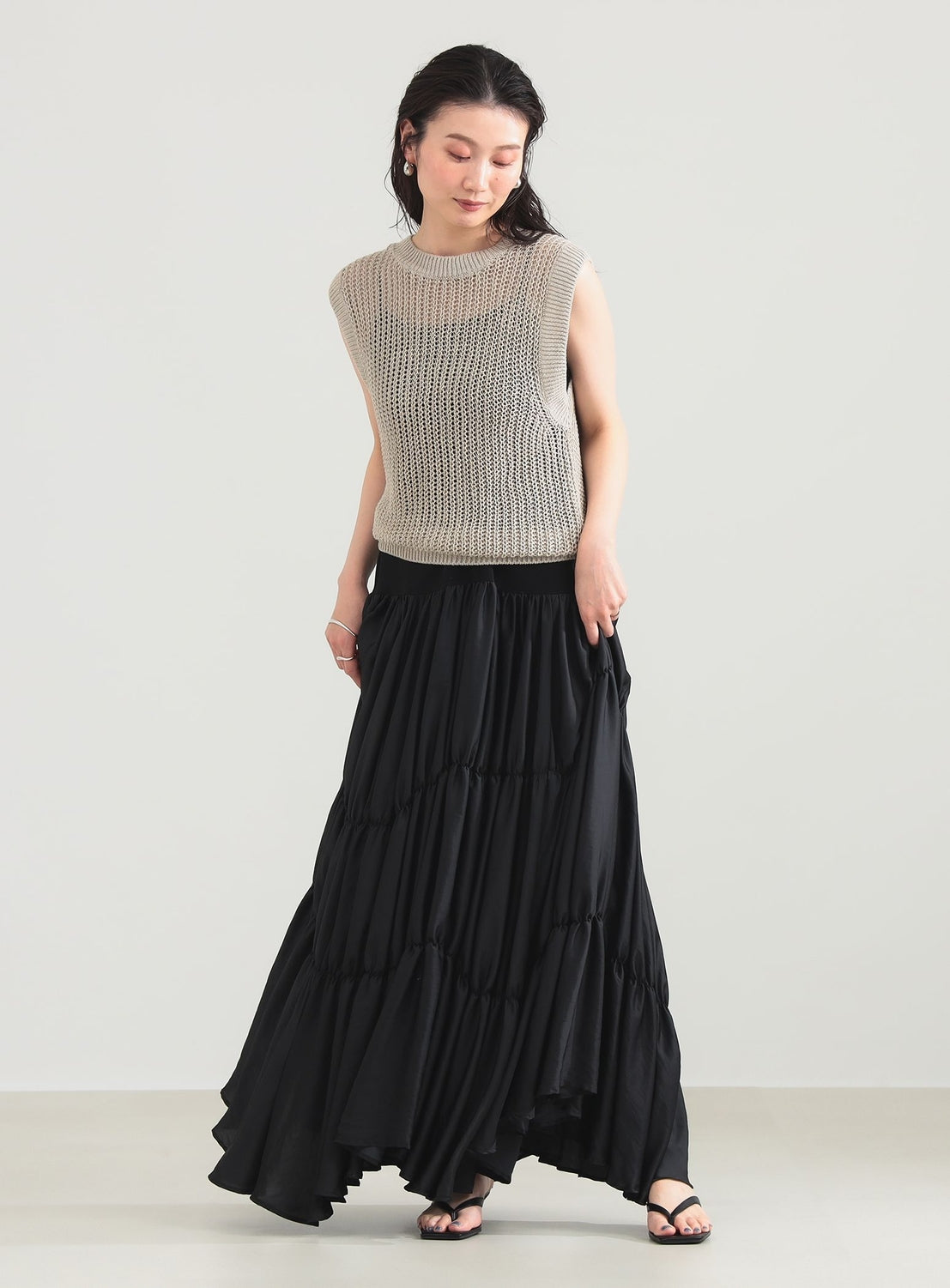 Linen Rib Knit Vest