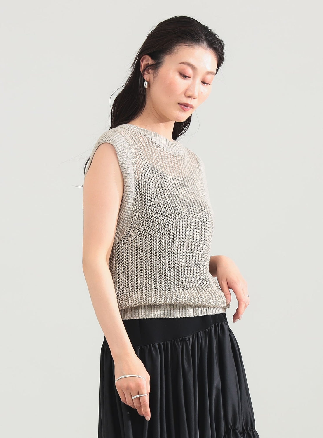Linen Rib Knit Vest
