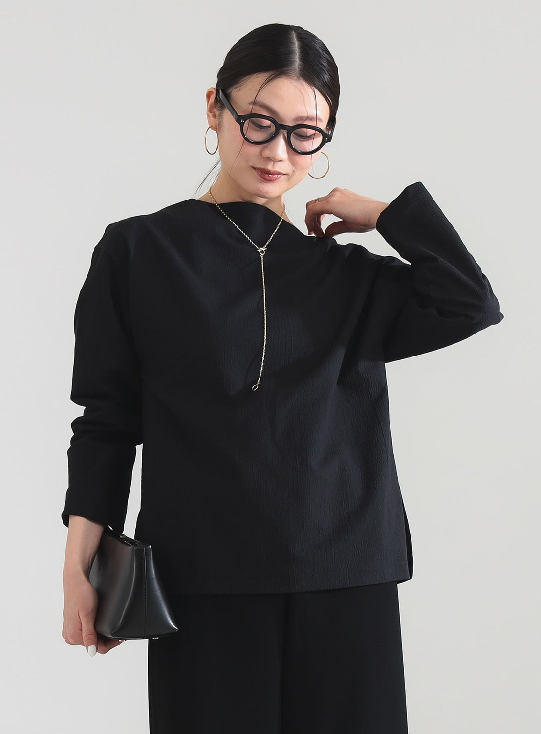 Boat Neck Long Sleeve T-Shirt