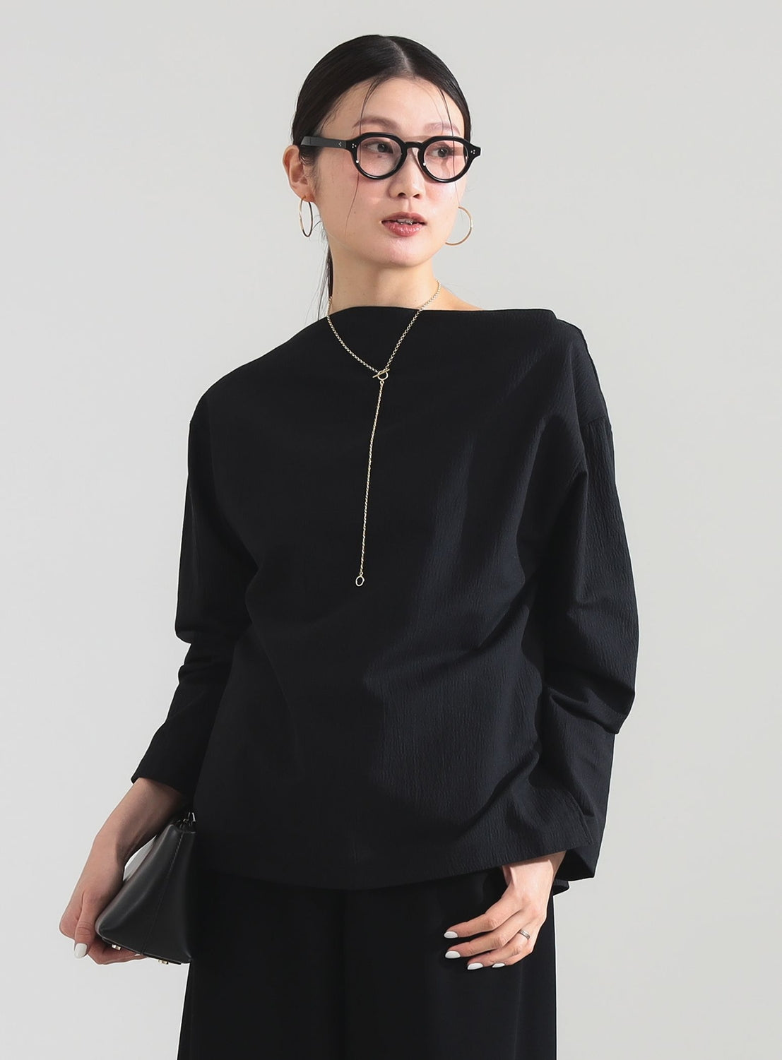 Boat Neck Long Sleeve T-Shirt