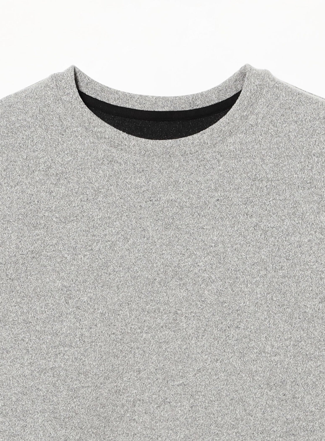 Bouclé Asymmetric Hem T-Shirt