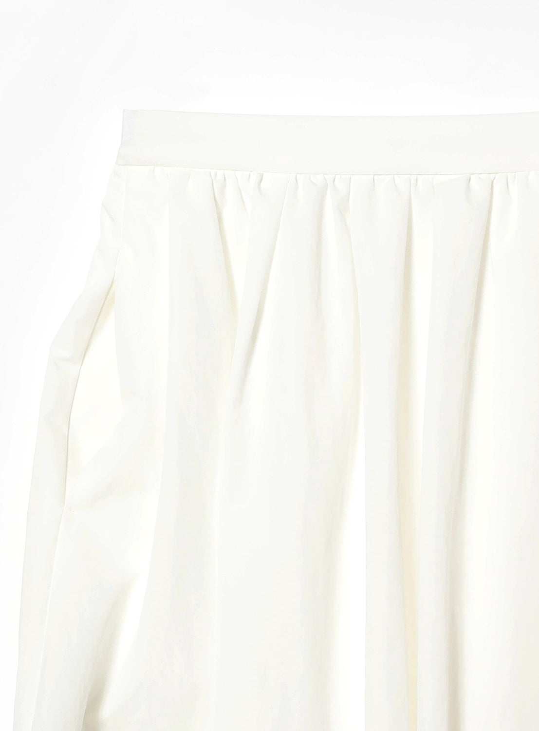 Cotton Nylon Tuck Gathered Skirt