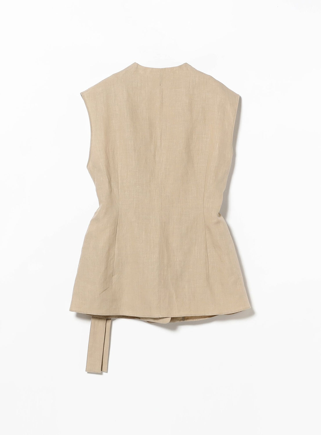 Linen Wrap Vest Blouse .M