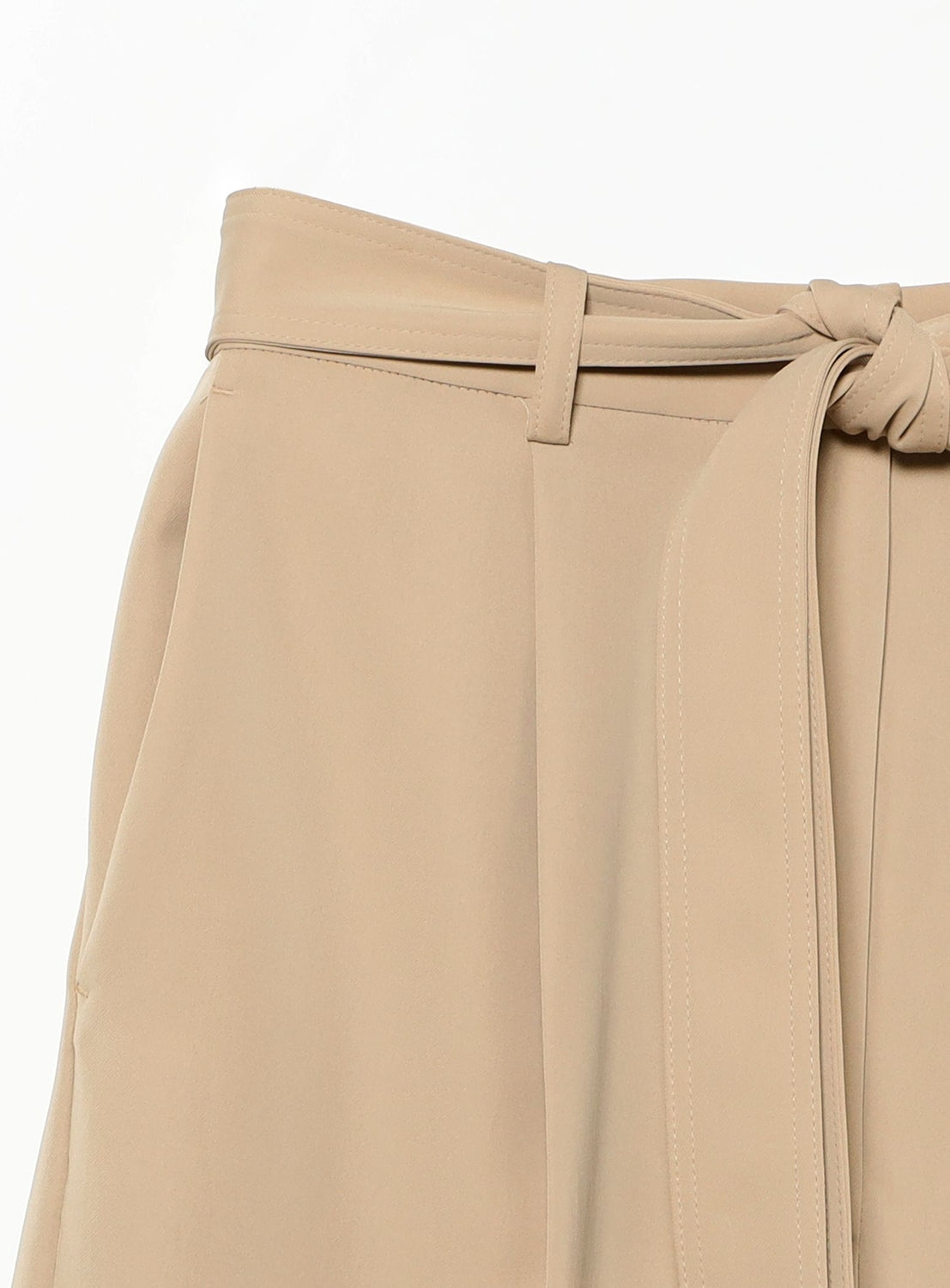 Stretch Satin Pleated Pants