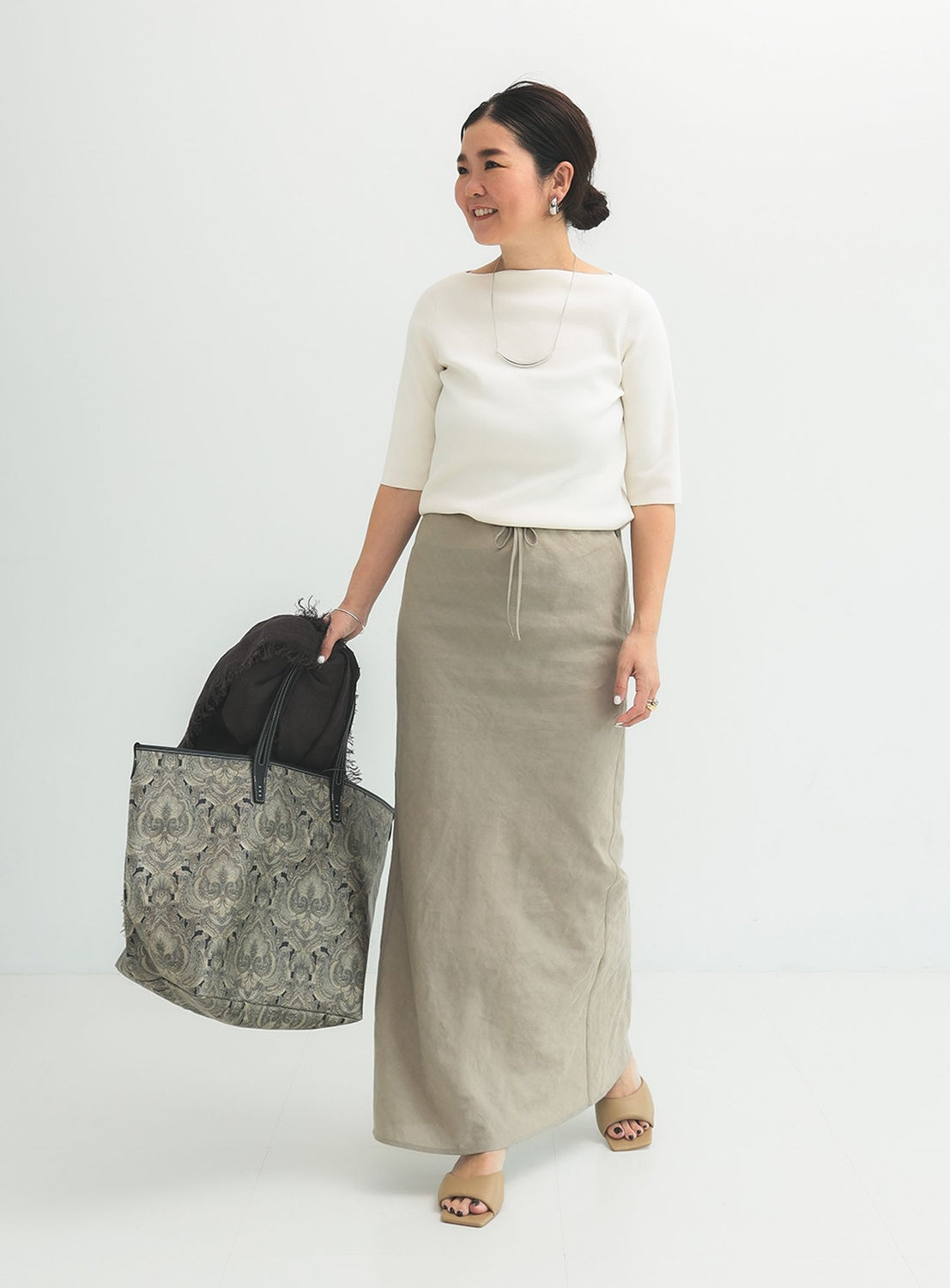 Simple Boat Neck Knit .M