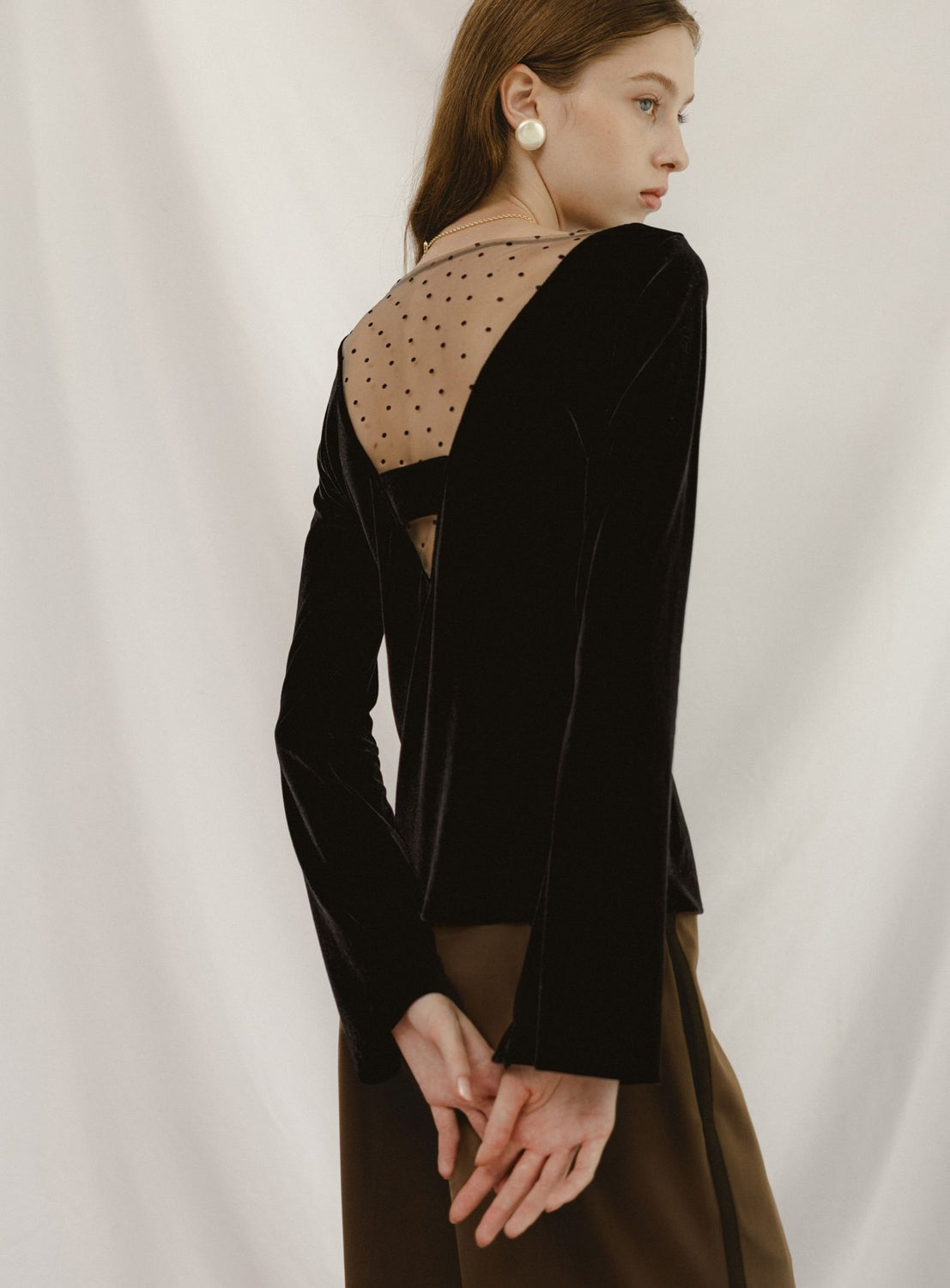 BEAMS SALON / Sheer Velour Pullover