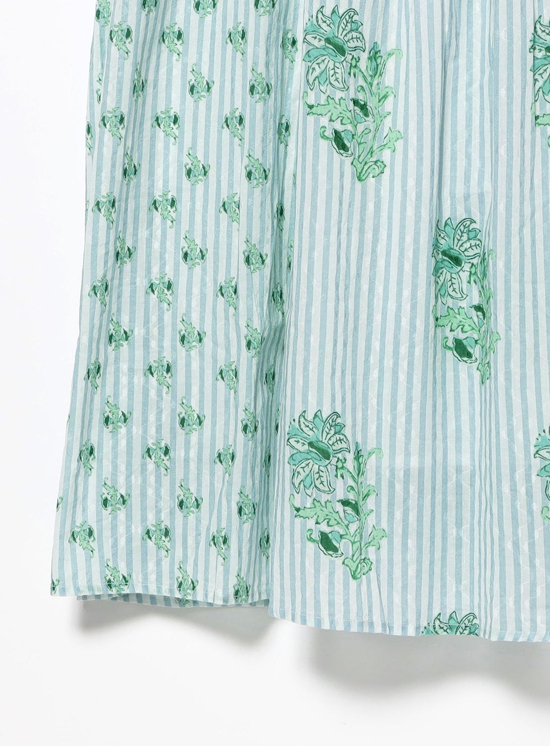 ne Quittez pas / Cotton Jacquard Lily Print Shirred Dress