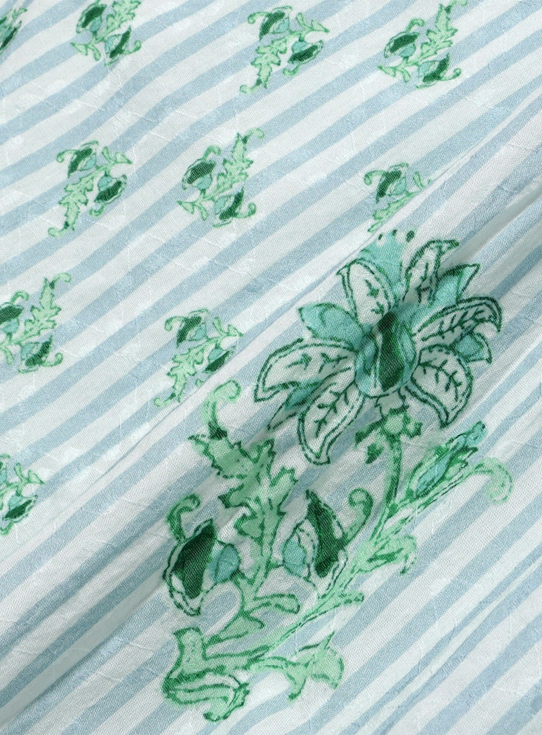 ne Quittez pas / Cotton Jacquard Lily Print Shirred Dress