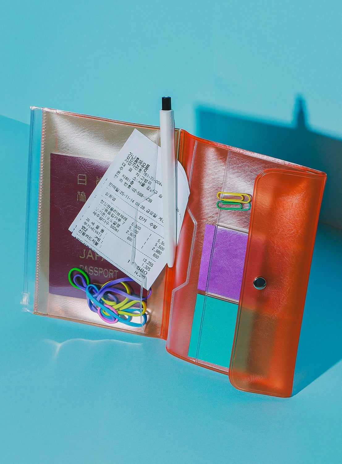 【Exclusive】nahe(R) / Clear Travel Organizer Orange