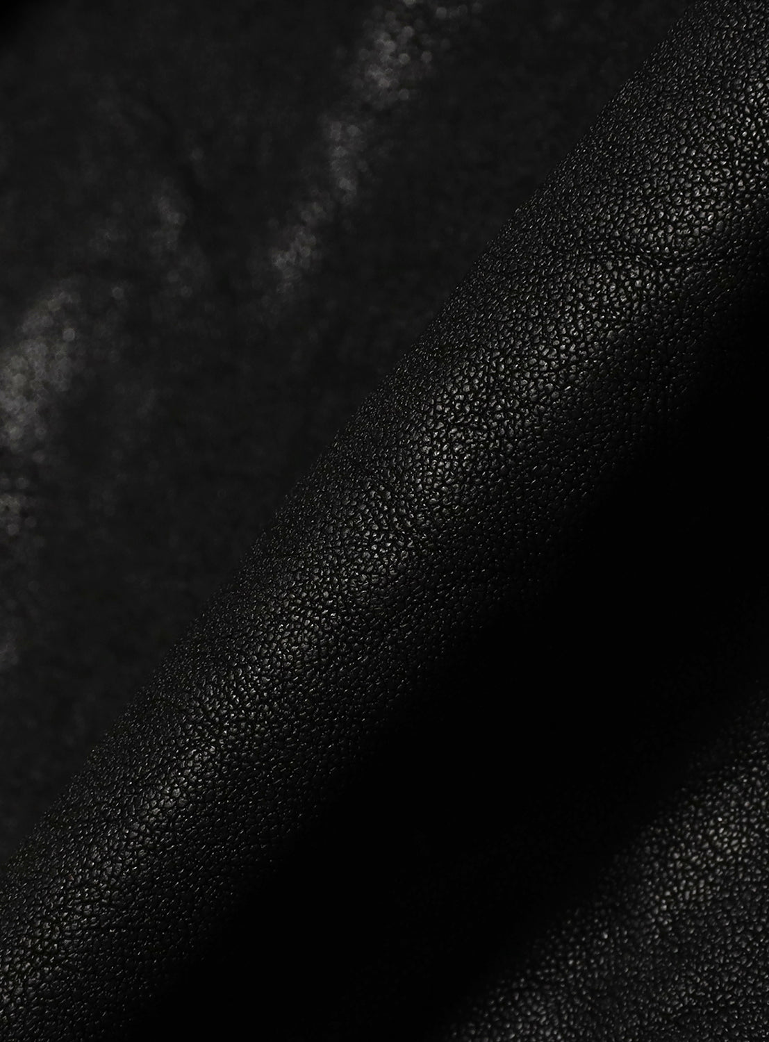 Wide Fit Distressed Leather Zip Jacket