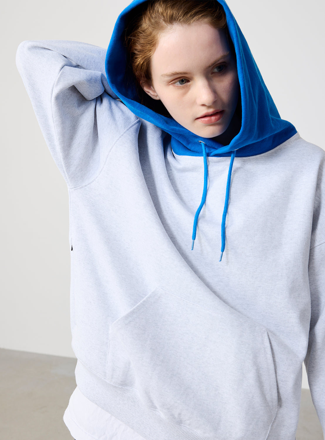 Short Color-Block Hoodie