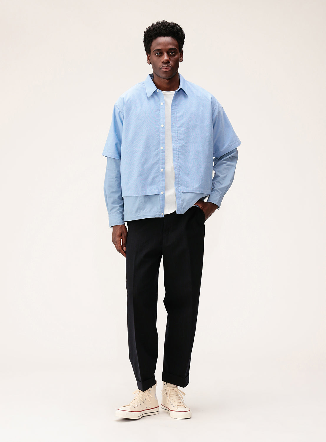 Wide Fit Layered Shirt