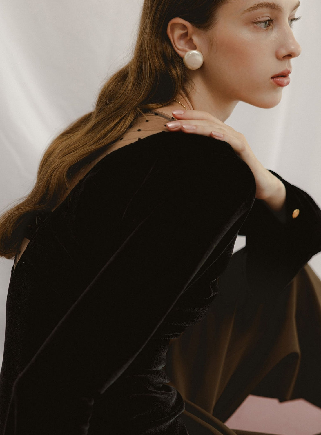 BEAMS SALON / Sheer Velour Pullover