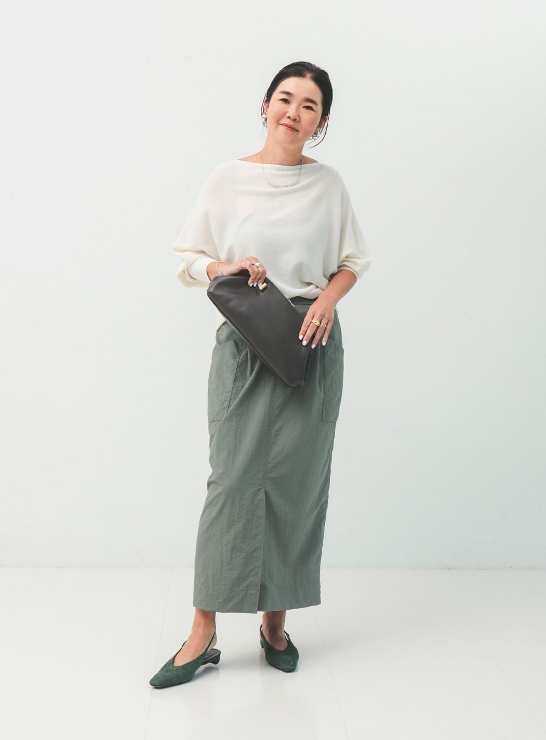 กระโปรงน้ำหนักเบา Demi-Luxe BEAMS x Taeko Higashihara