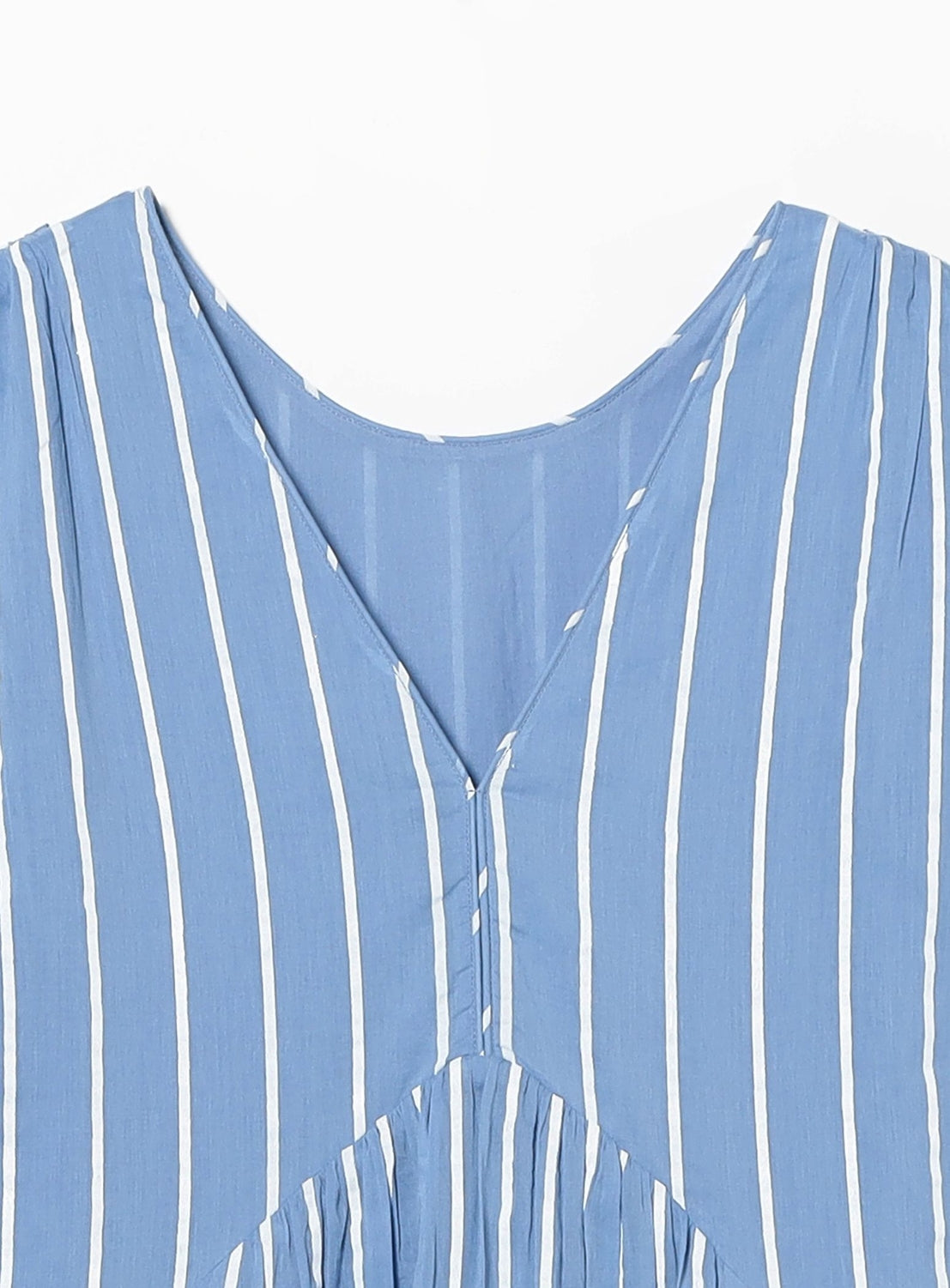 【Exclusive】ne Quittez pas / Voile Stripe French Sleeve Dress