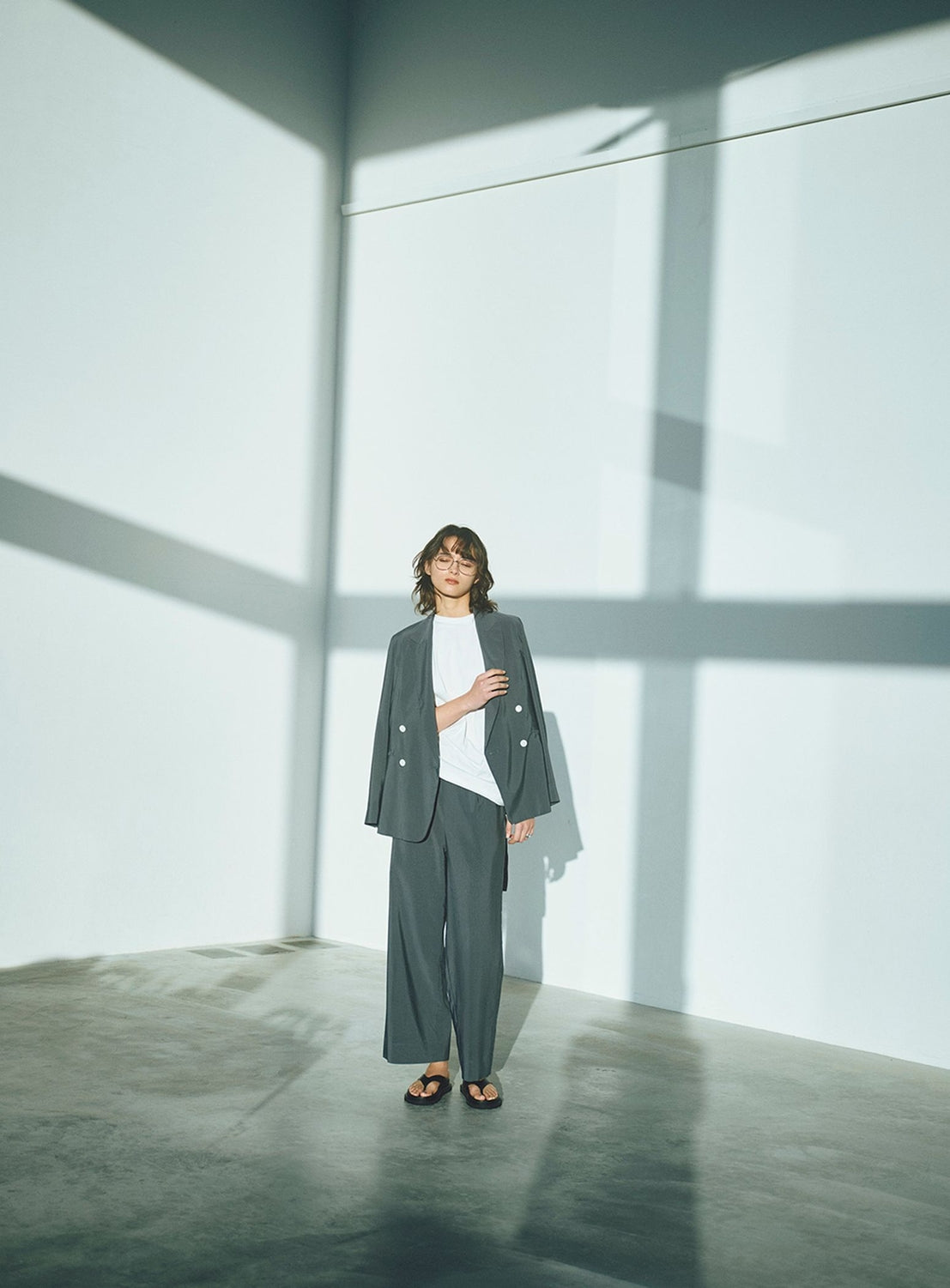 AK+1 / Sheer 4-Button Double Jacket
