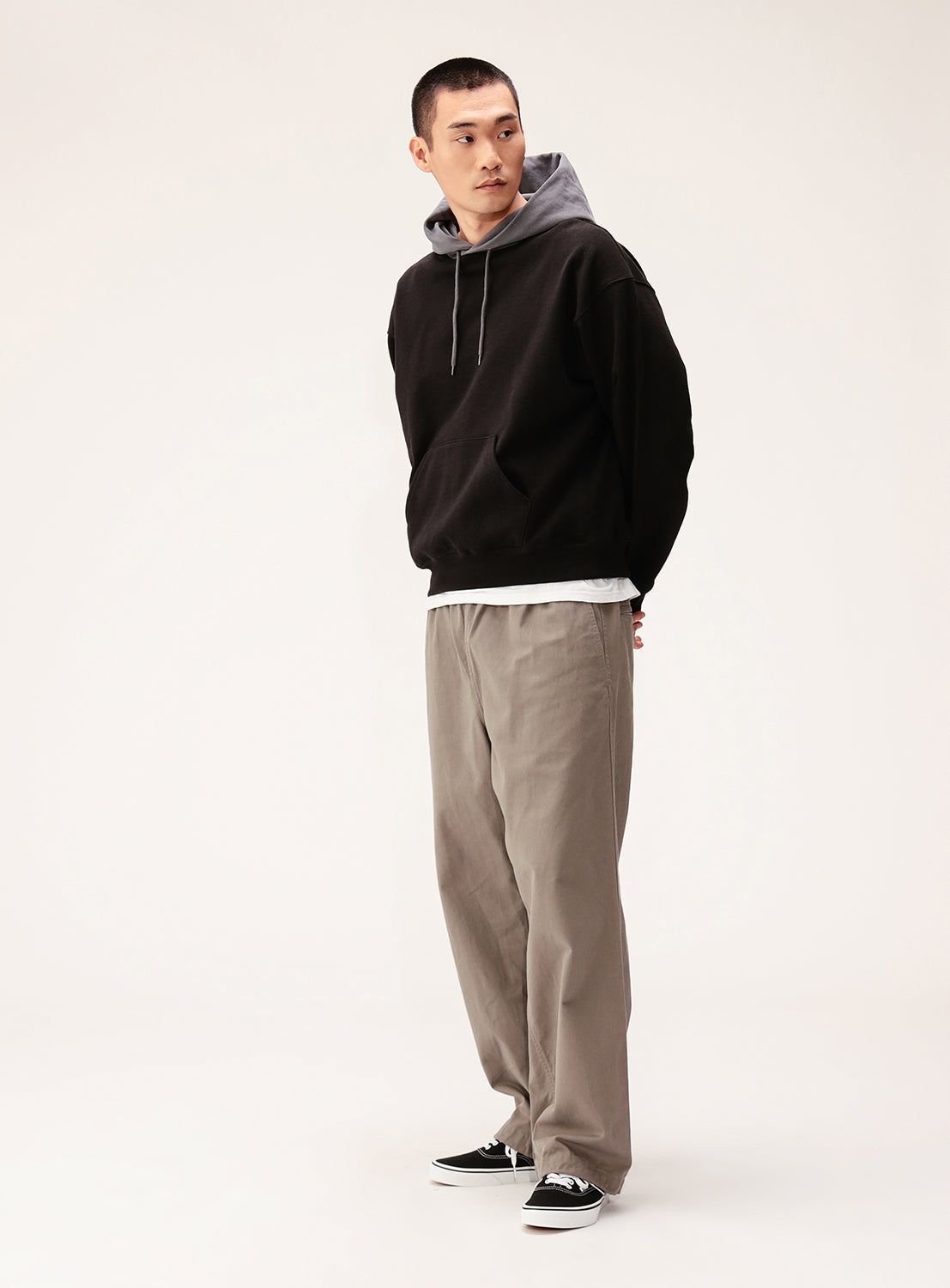Short Color-Block Hoodie