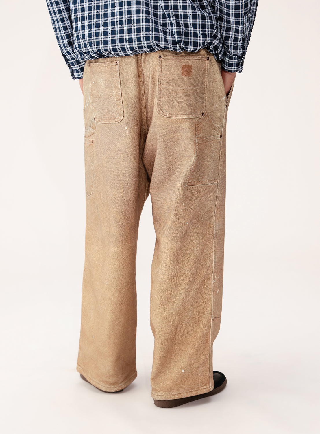Mock Print Double Knee Sweat Pants