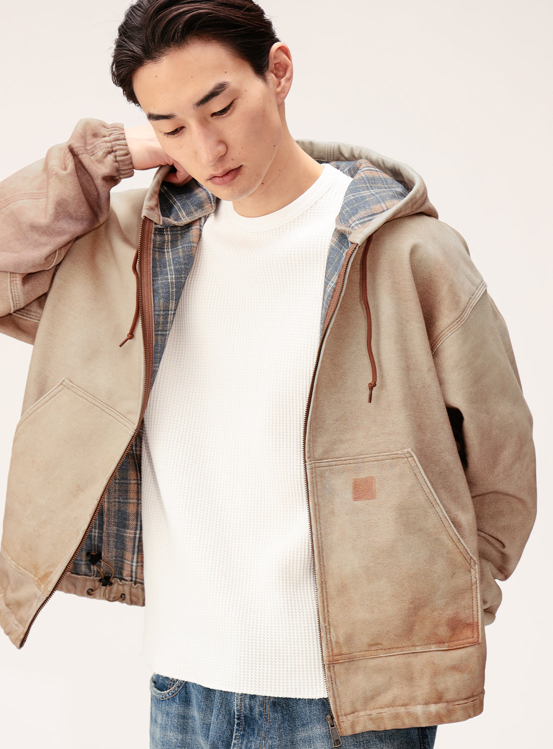 Mock Print Hoodie