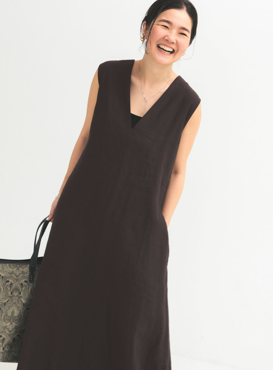 Simple Linen 2-Way Dress .M