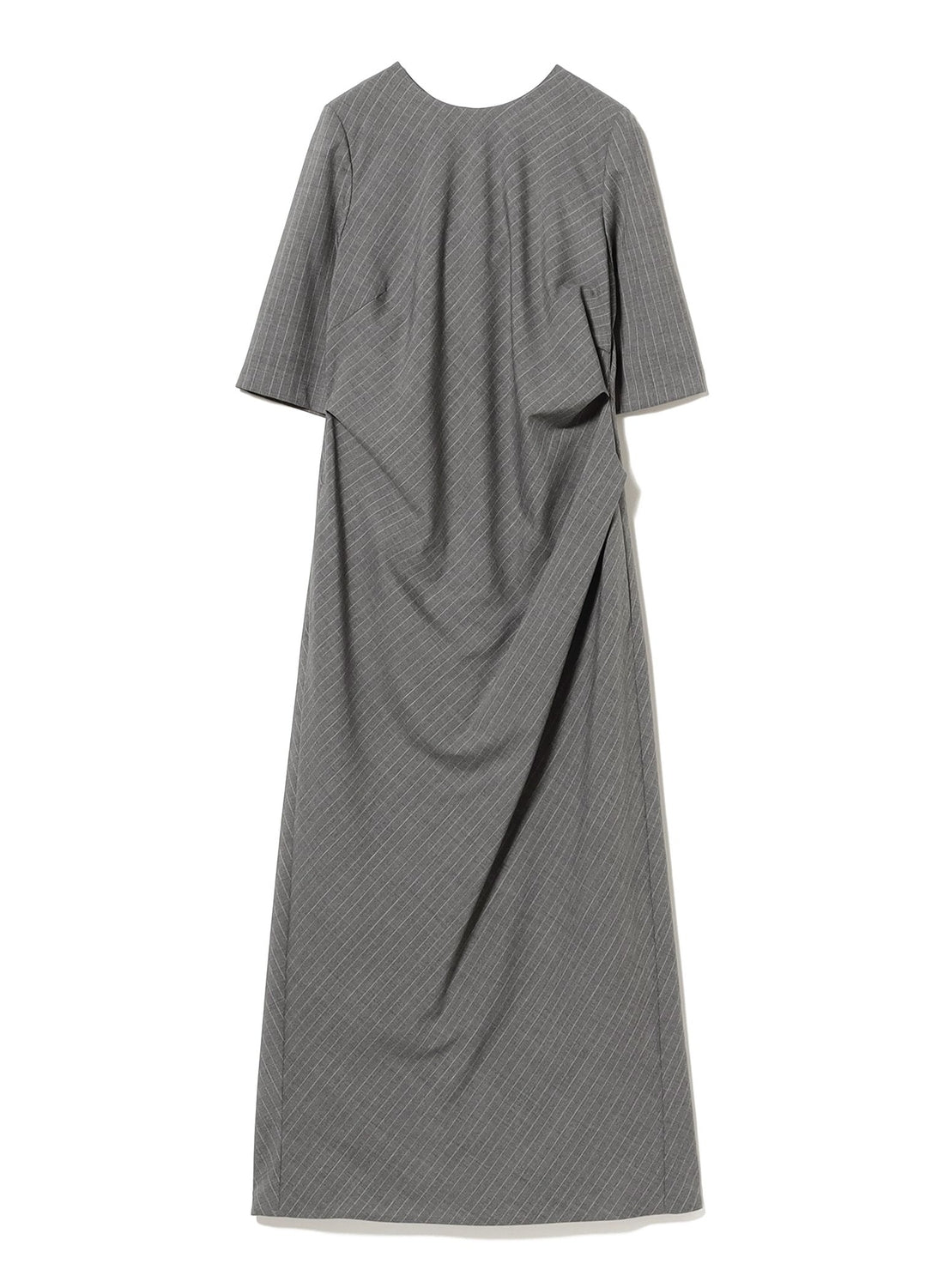 Asymmetric Pleated Bias Dress