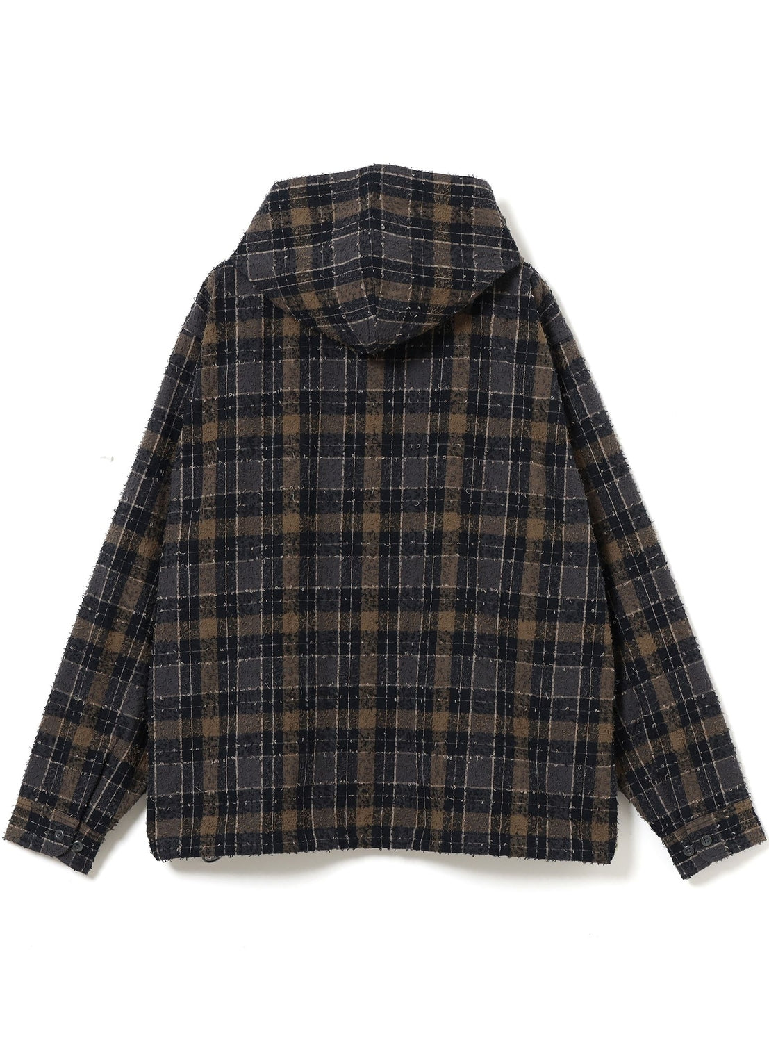 เสื้อฮู้ดแฟลนเนลลายตาราง