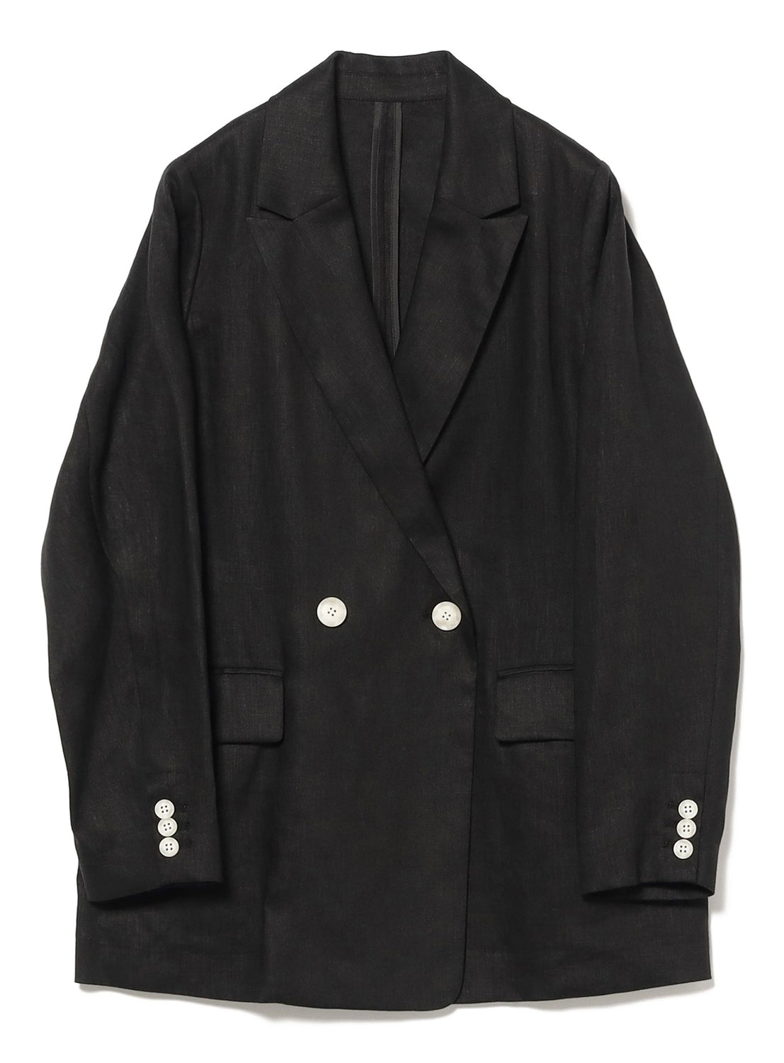 Double-Breasted Linen Jacket