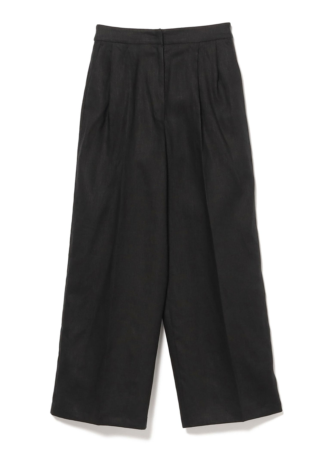 Linen Wide-Leg Pants with Tabs
