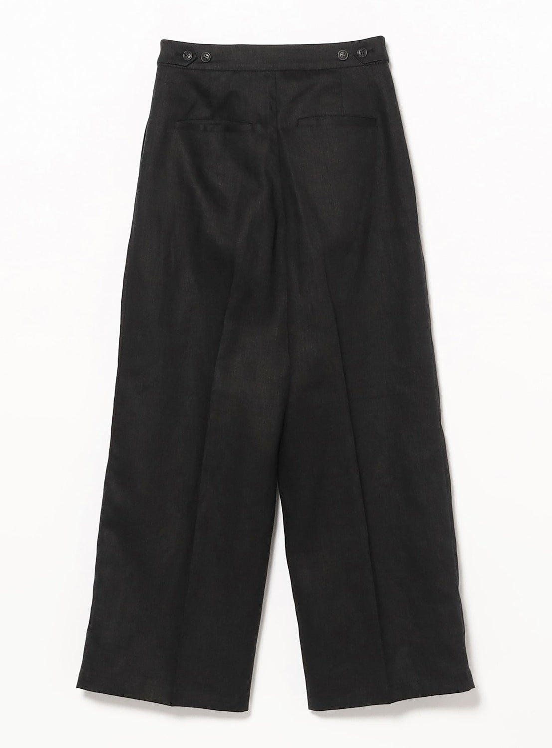 Linen Wide-Leg Pants with Tabs