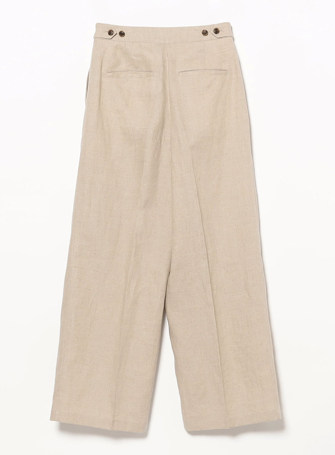 Linen Wide-Leg Pants with Tabs