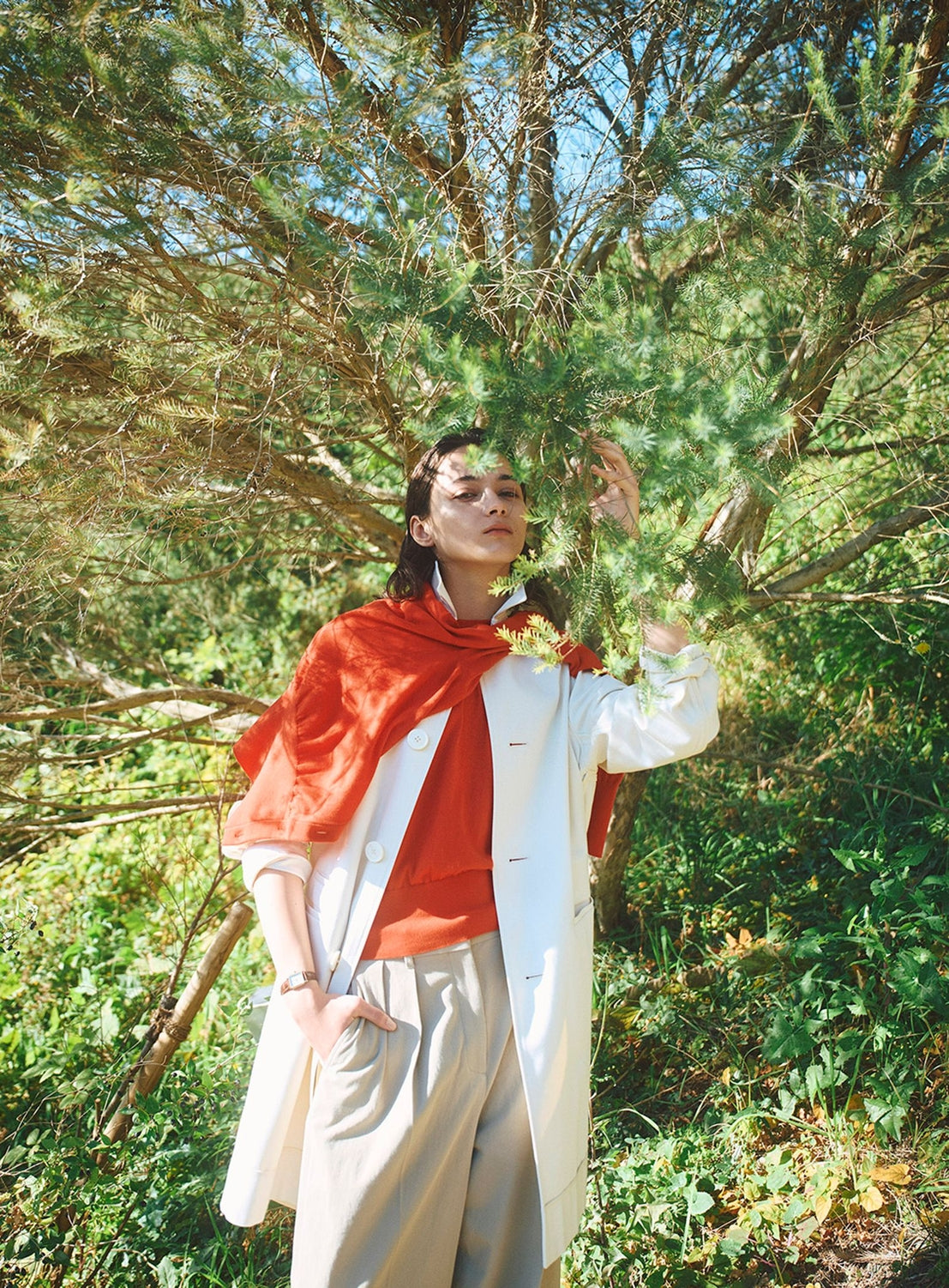 AK+1 / 16-Gauge Suvin Cotton V-Neck Cardigan