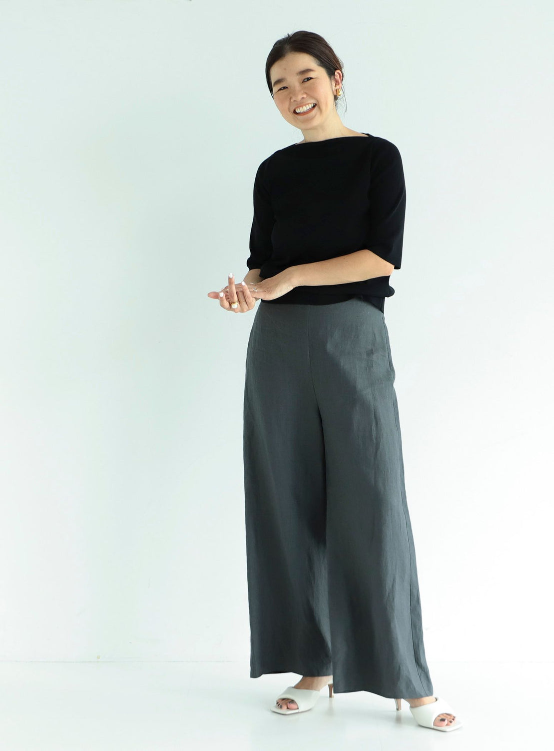 Simple Boat Neck Knit .M