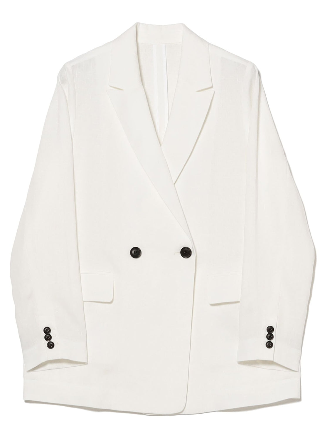 Double-Breasted Linen Jacket