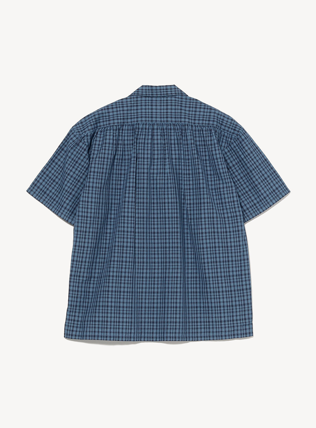 the A / Indigo Check Open Collar Shirt
