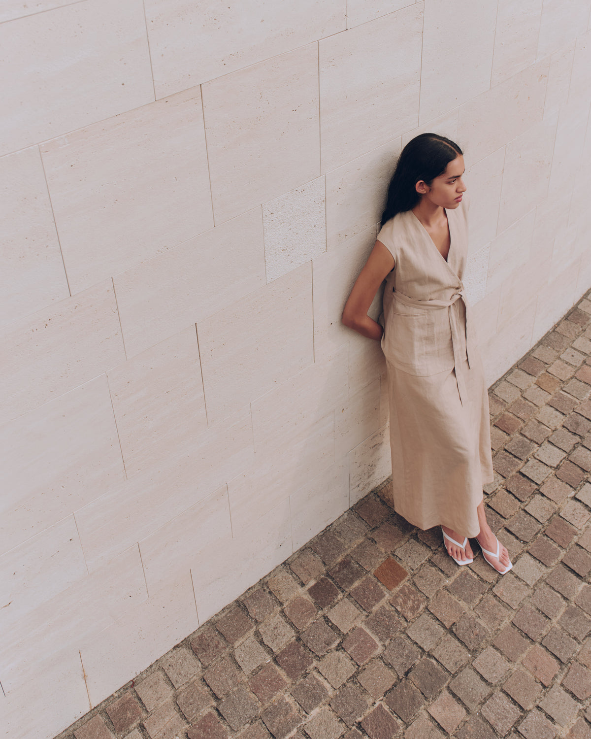 Simple Linen Skirt .M