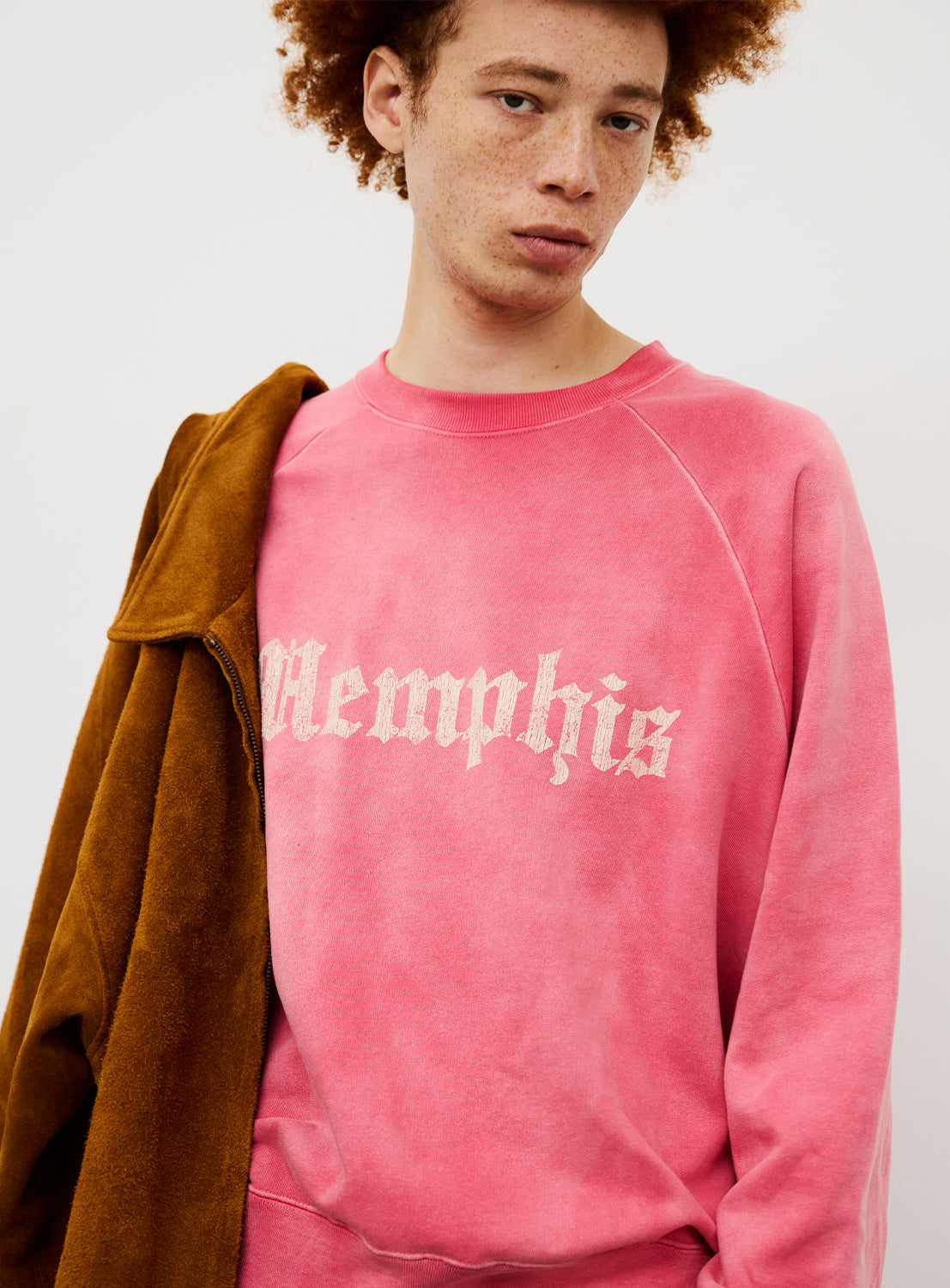 Fade Print Raglan Crew Neck
